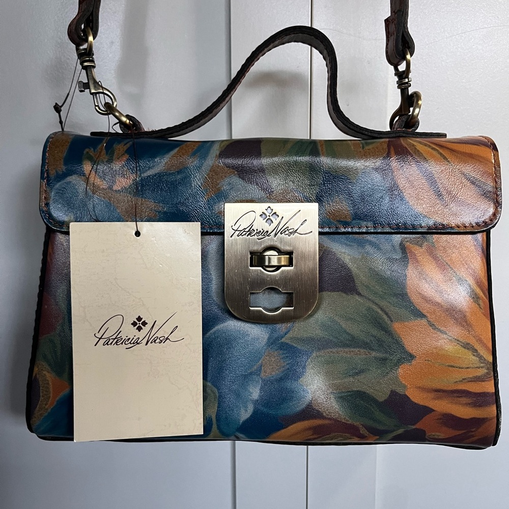 Patricia Nash Floral Leather Satchel